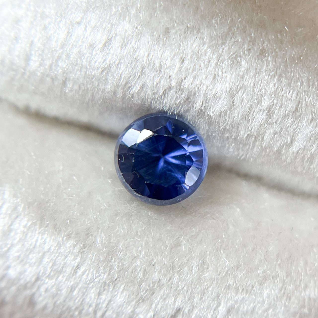 Lab Grown Violet Blue Sapphire