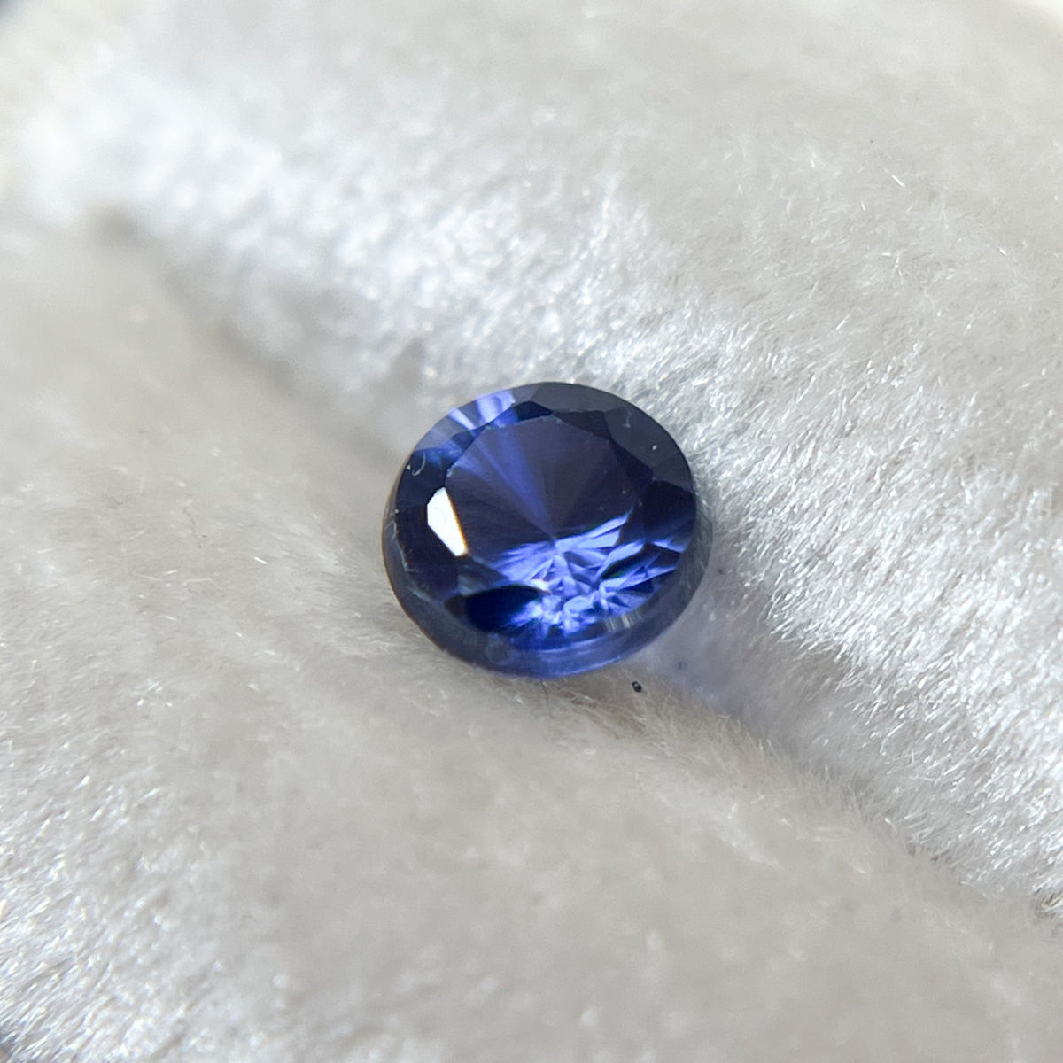 Lab Grown Violet Blue Sapphire
