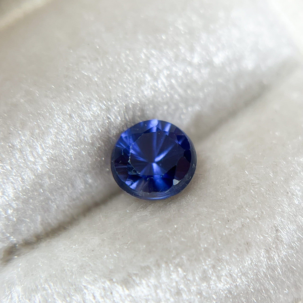Lab Grown Violet Blue Sapphire