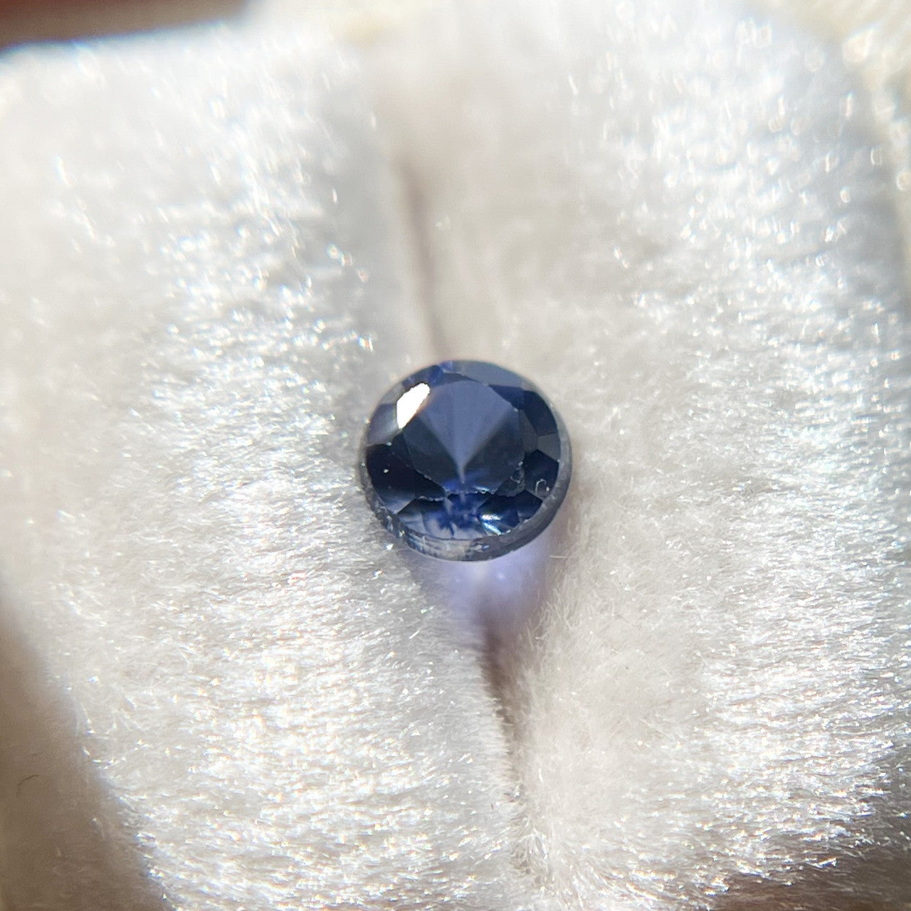 Lab Grown Violet Blue Sapphire