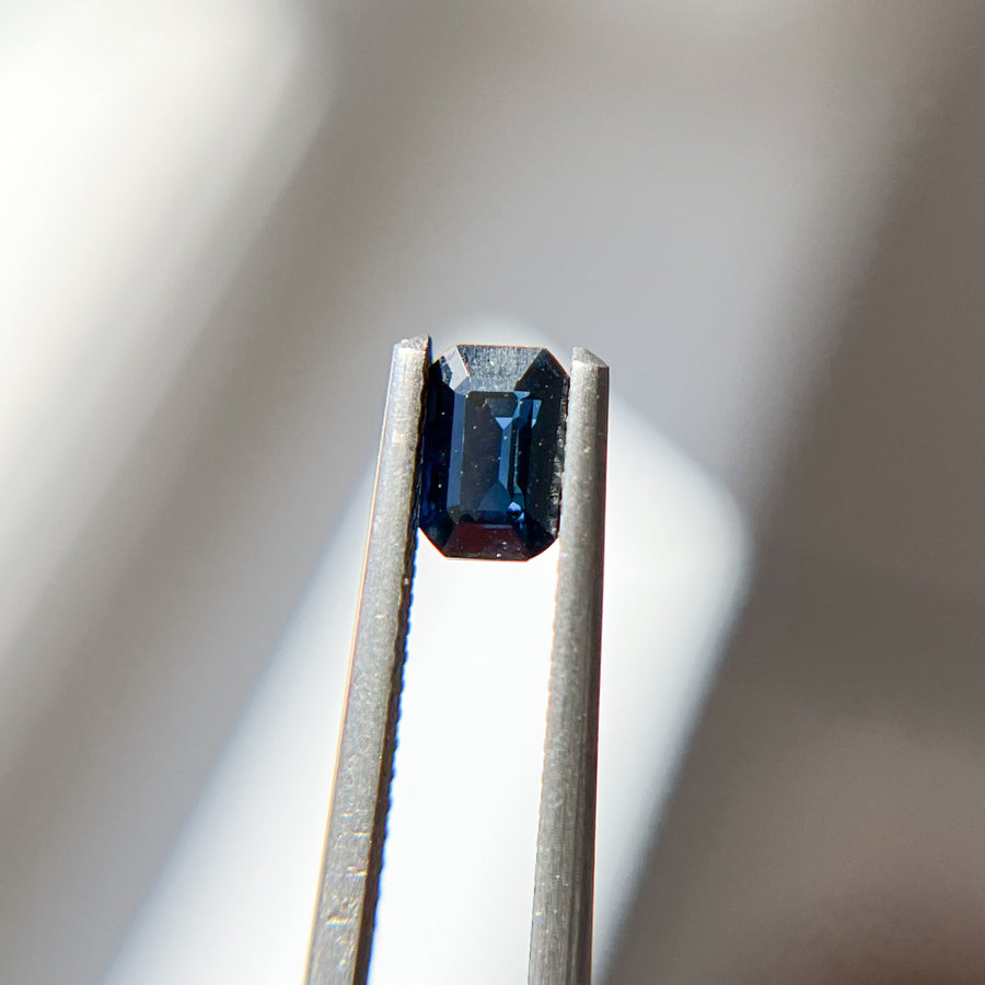 Emerald Cut Blue Sapphire
