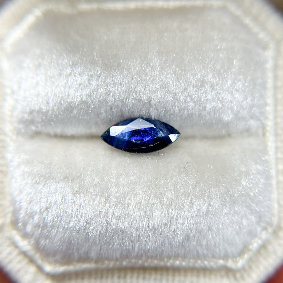 Marquise Cut Teal Blue Sapphire