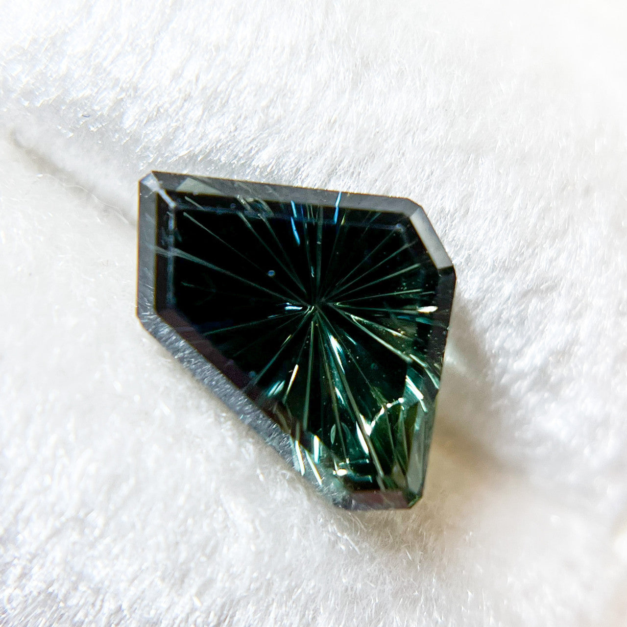Parti Color Teal Australian Sapphire Freeform Dreamscape™ Cut by John Dyer