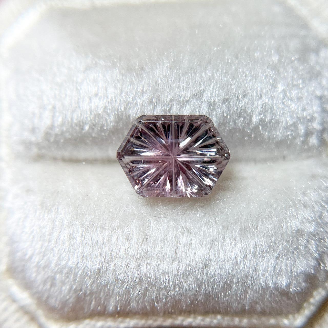 Parti Color Purple Montana Sapphire Hexagon Starbrite™ Cut by John Dyer