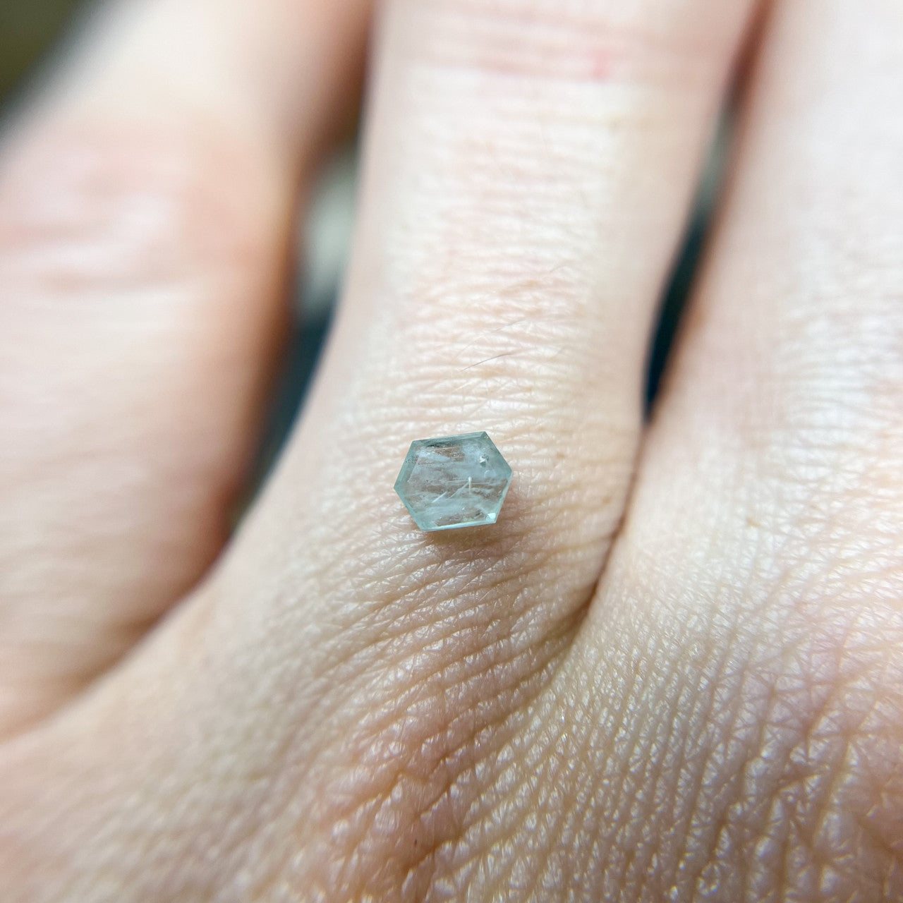 Minty Blue Hexagonal Cut Montana Sapphire