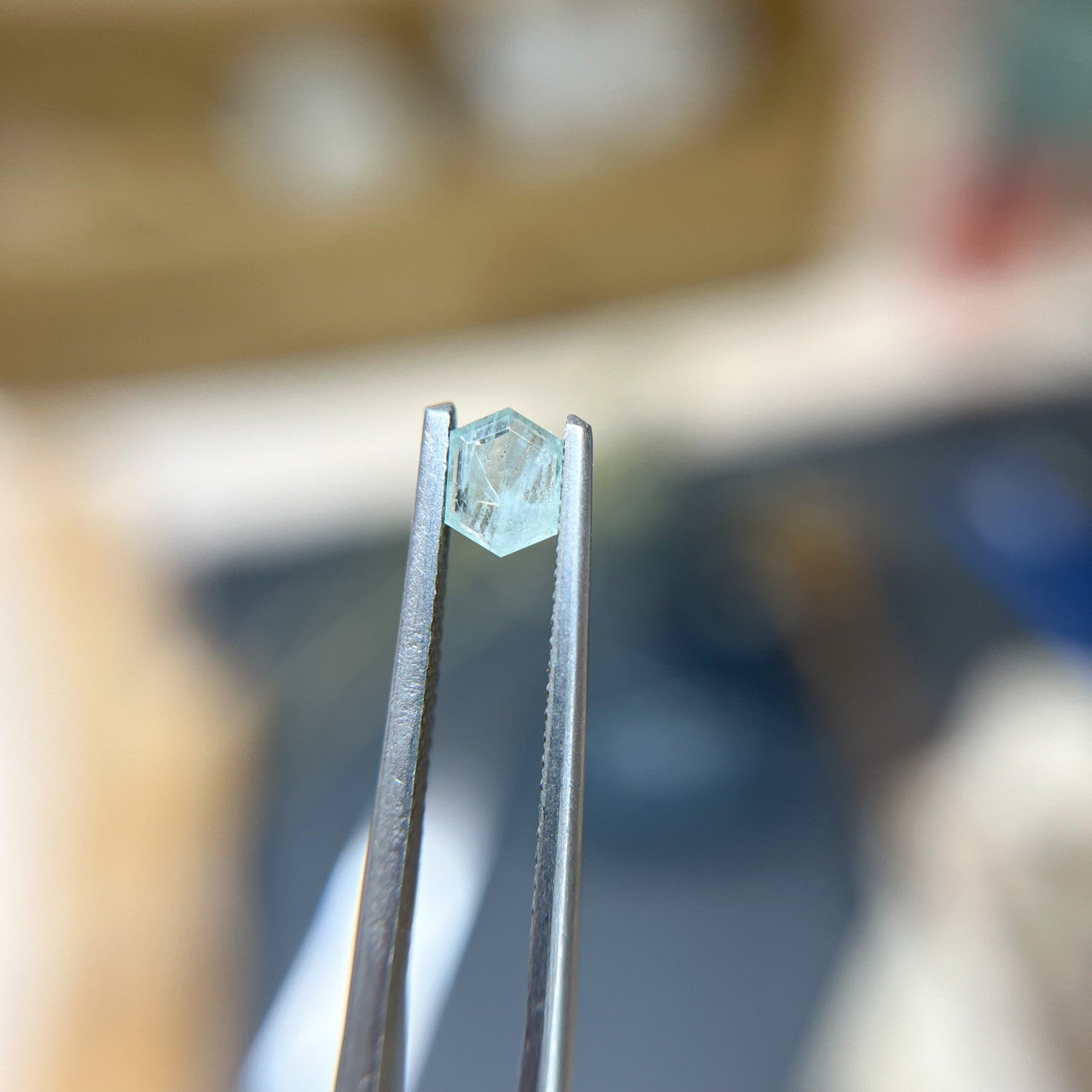 Minty Blue Hexagonal Cut Montana Sapphire