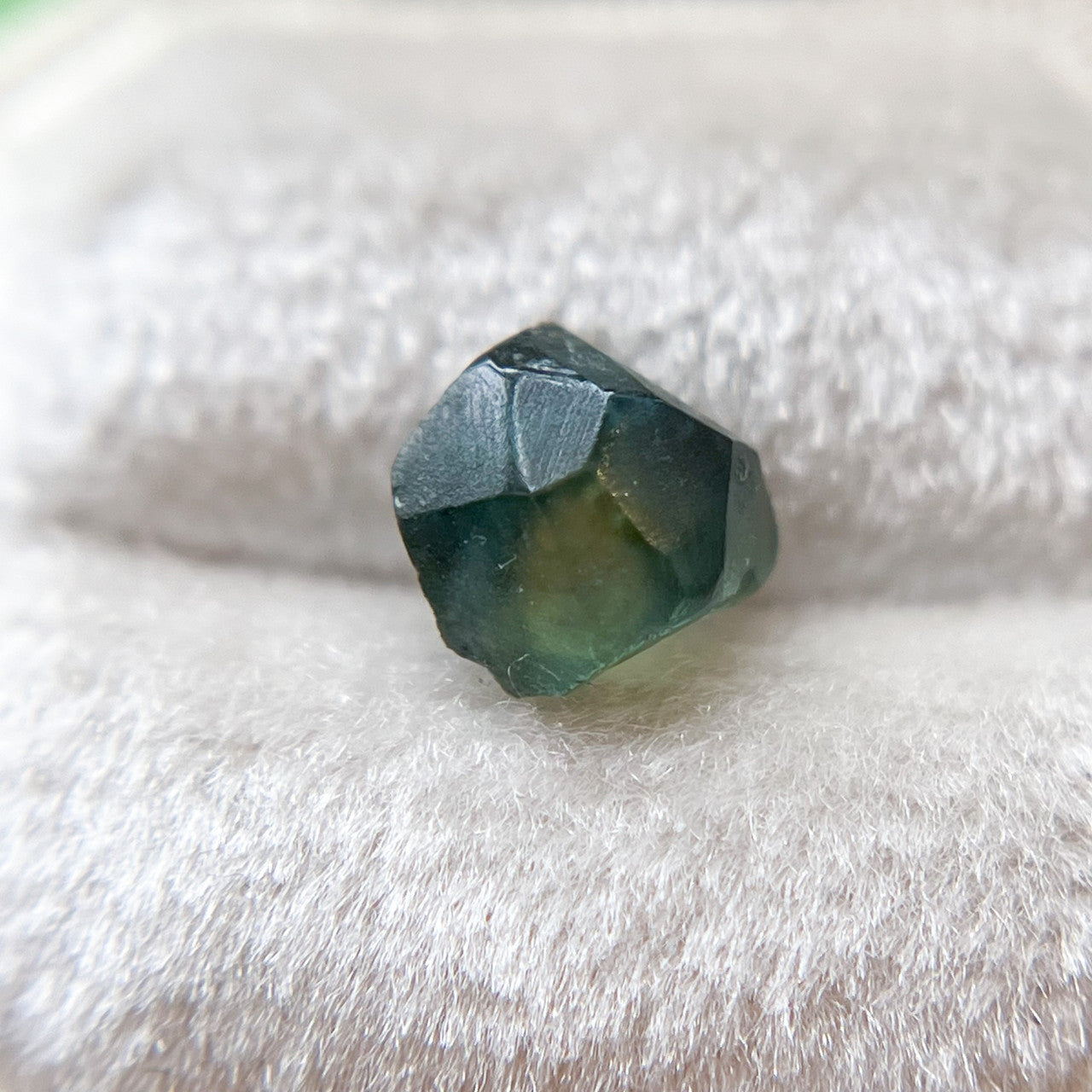 Organically Faceted Parti Color Green Blue Rough Australian Sapphire