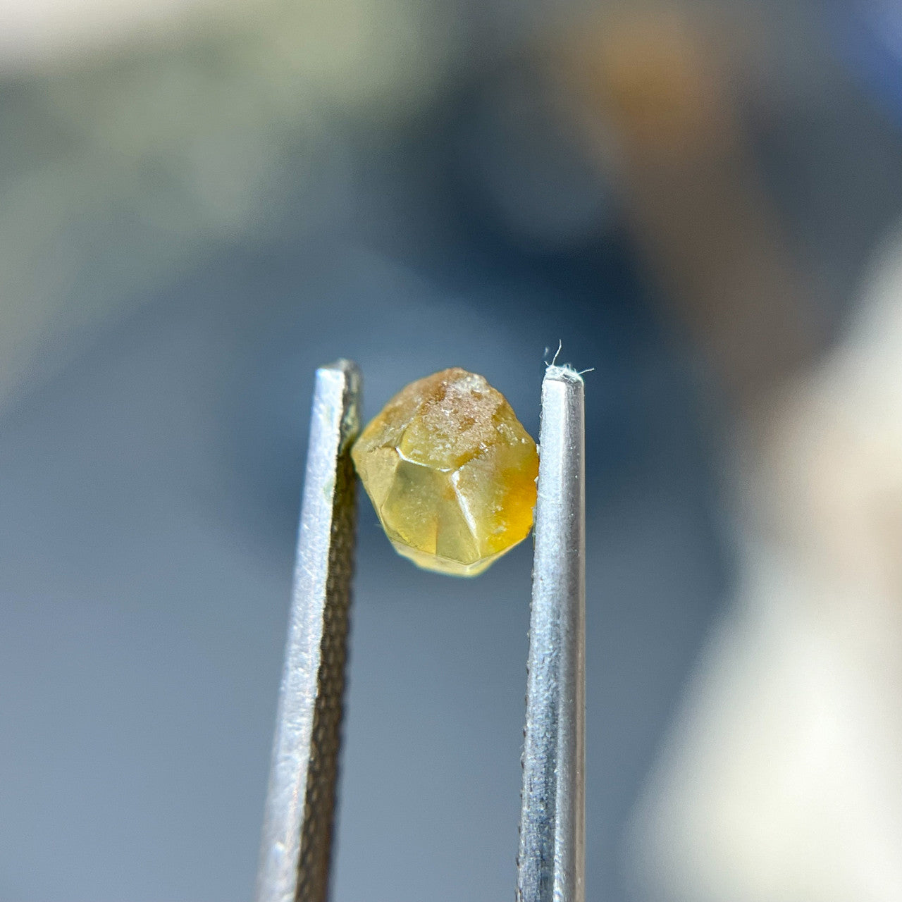 Organically Faceted Yellow Orange Rough Montana Sapphire