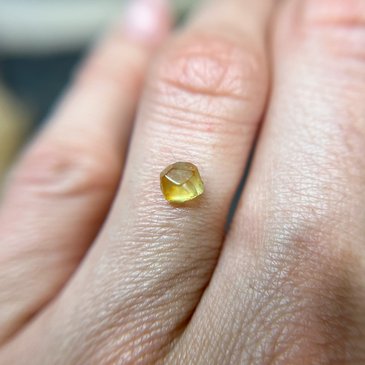 Organically Faceted Yellow Orange Rough Montana Sapphire