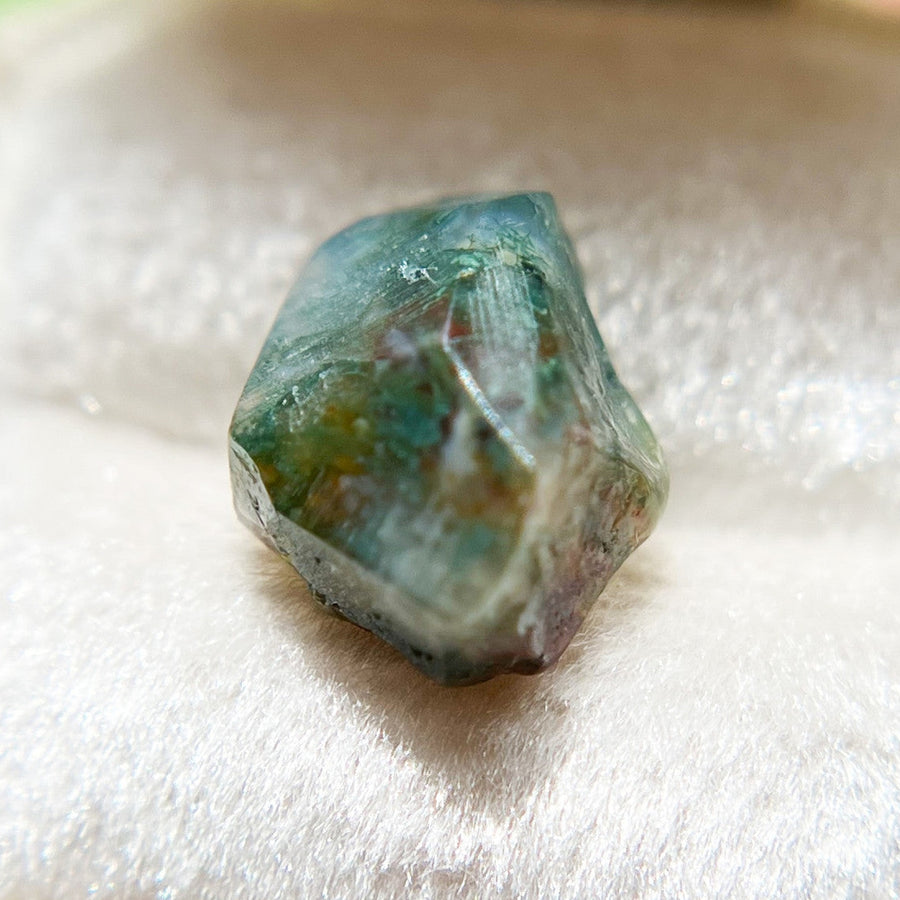 Organically Faceted Dark Green Moss Agate