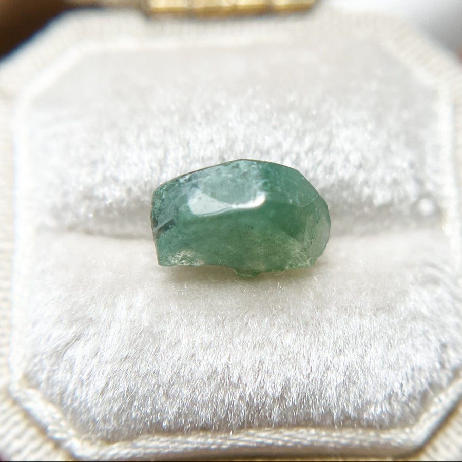 Organically Faceted Jade Green Moss Agate