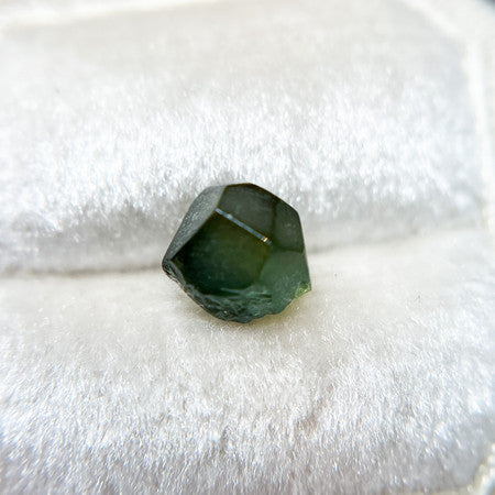 Organically Faceted Deep Green Australian Sapphire