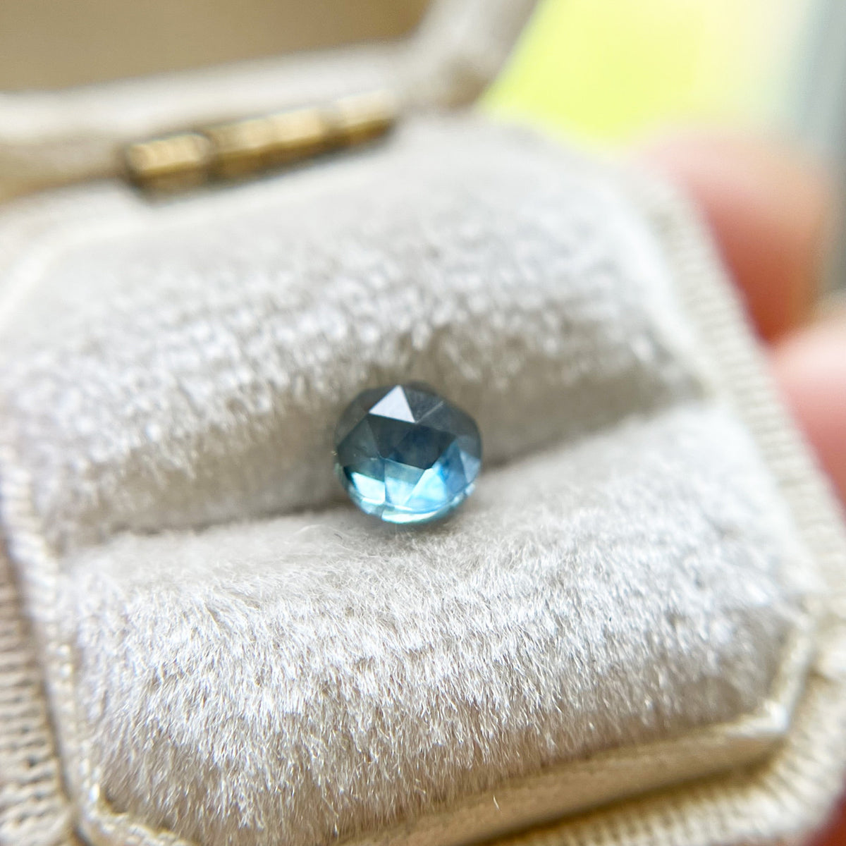 Teal Rose Cut Montana Sapphire