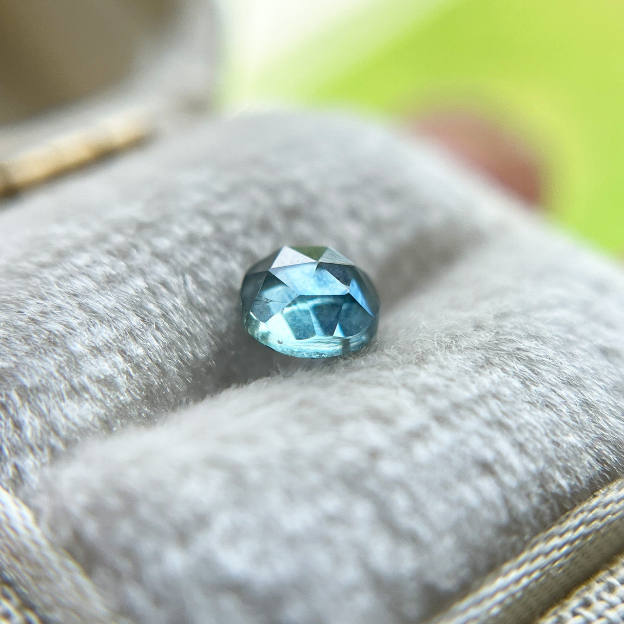 Teal Rose Cut Montana Sapphire