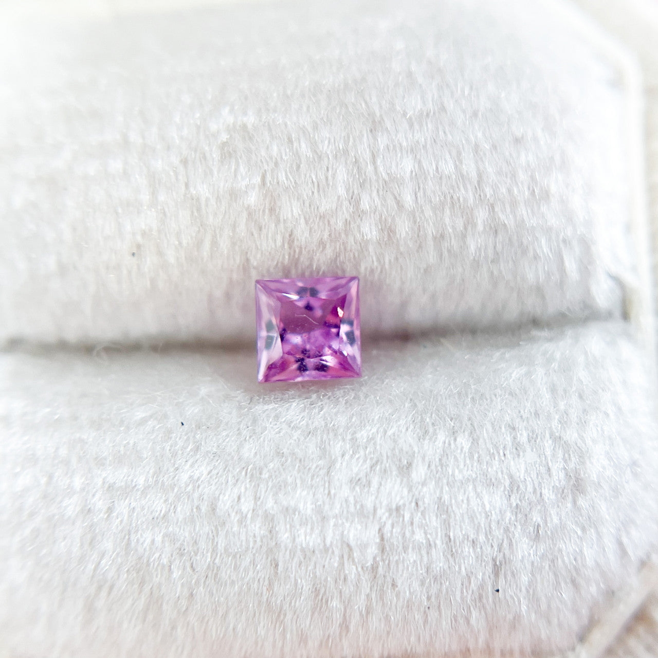 Princess Cut Pink Ceylon Sapphire