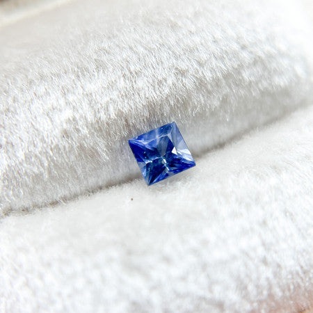 Princess Cut Blue Ceylon Sapphire - 1196