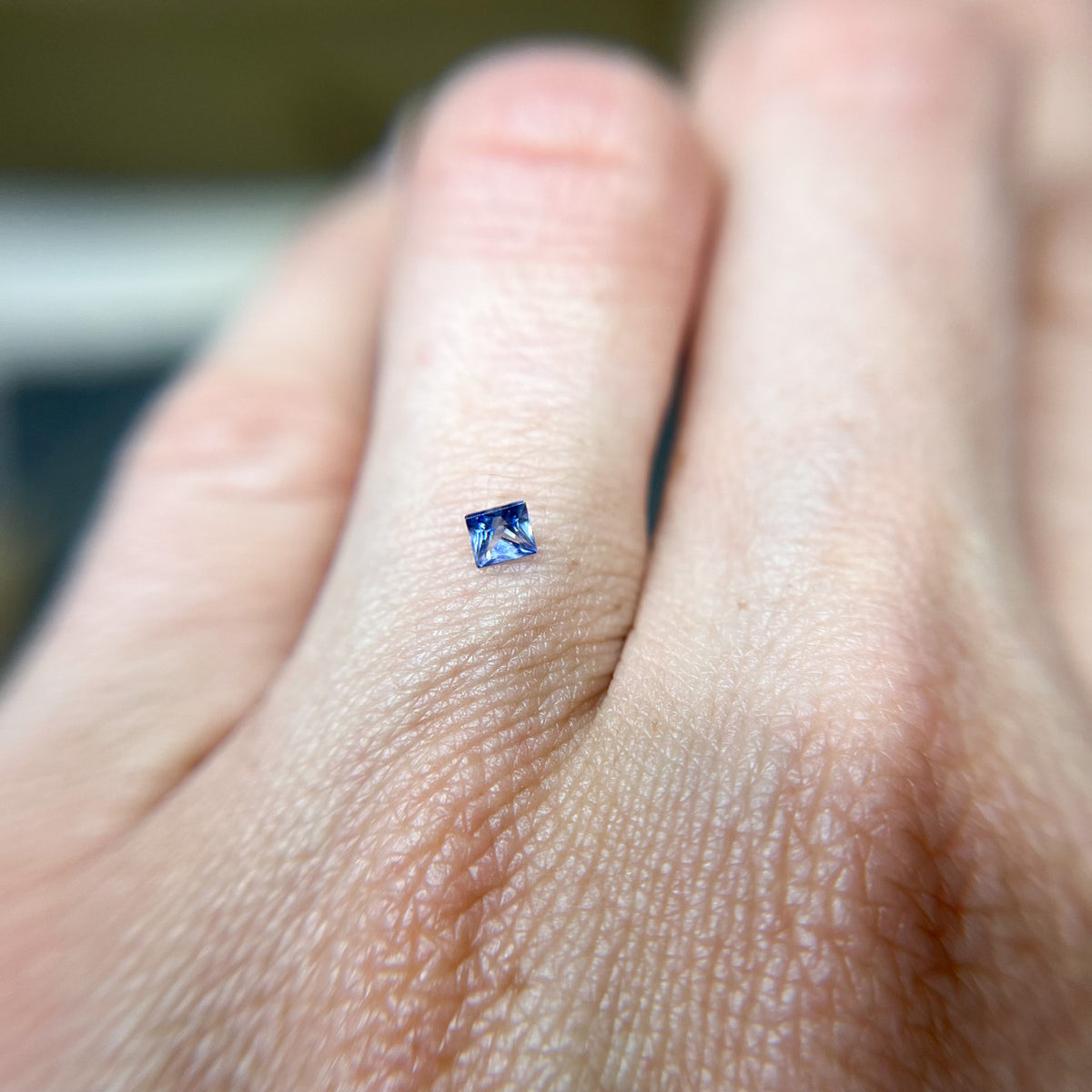 Princess Cut Blue Ceylon Sapphire - 1196