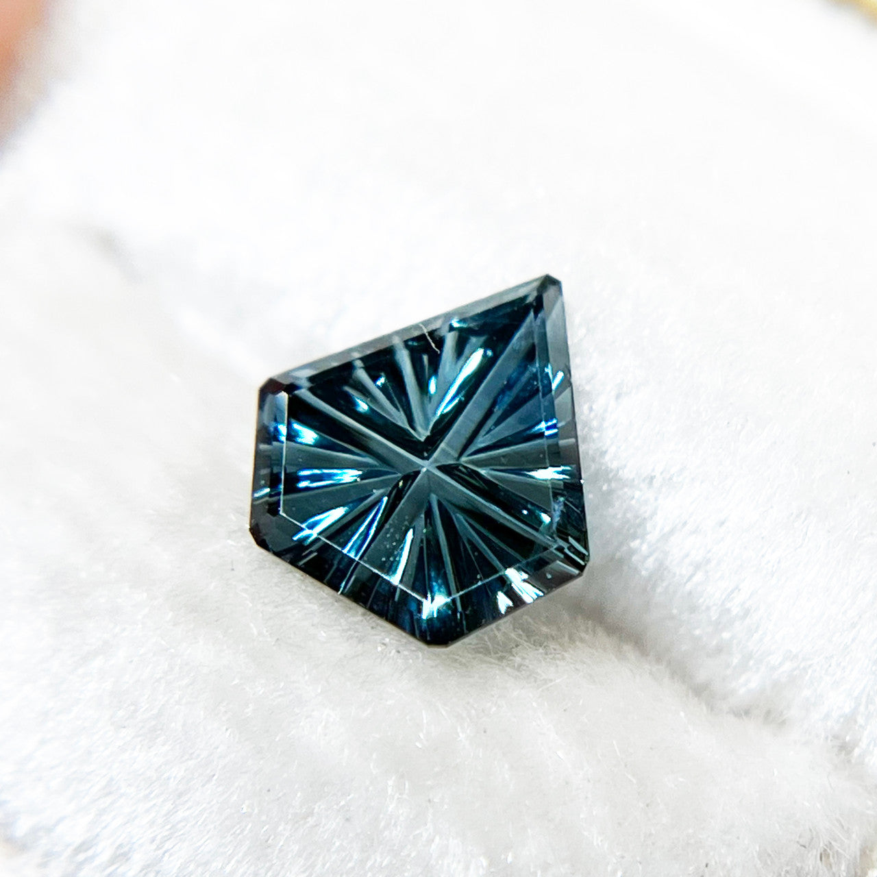 Blue Sapphire Freeform Starbrite™ Cut by John Dyer
