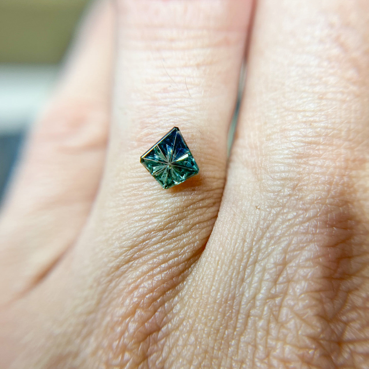 Teal Parti Color Kite Sapphire Starbrite™ Cut by John Dyer