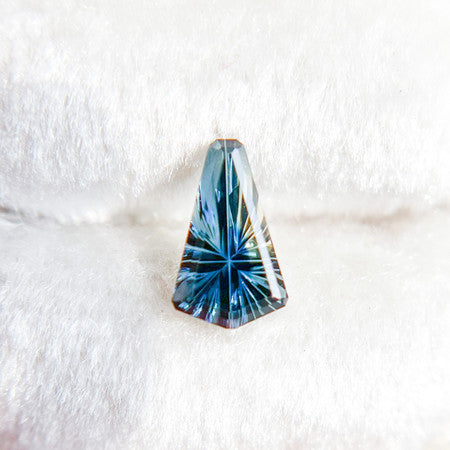 Parti Color Shield Sapphire Starbrite™ Cut by John Dyer