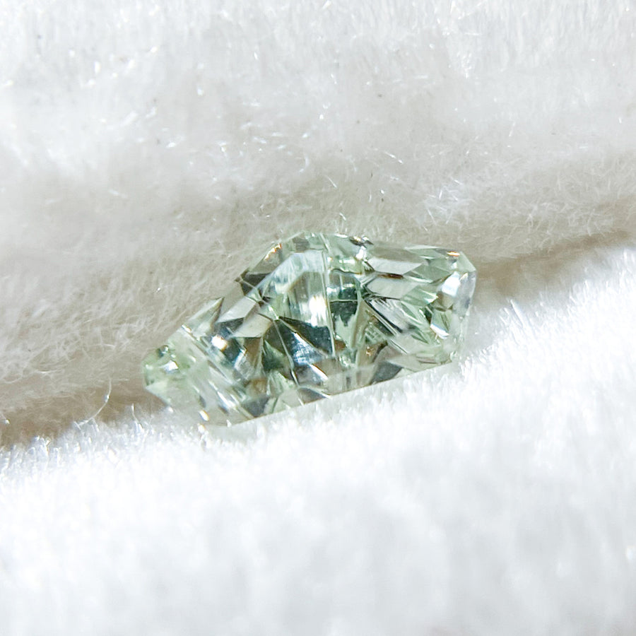 Pale Green Montana Sapphire Freeform Dreamscape™ Cut by John Dyer