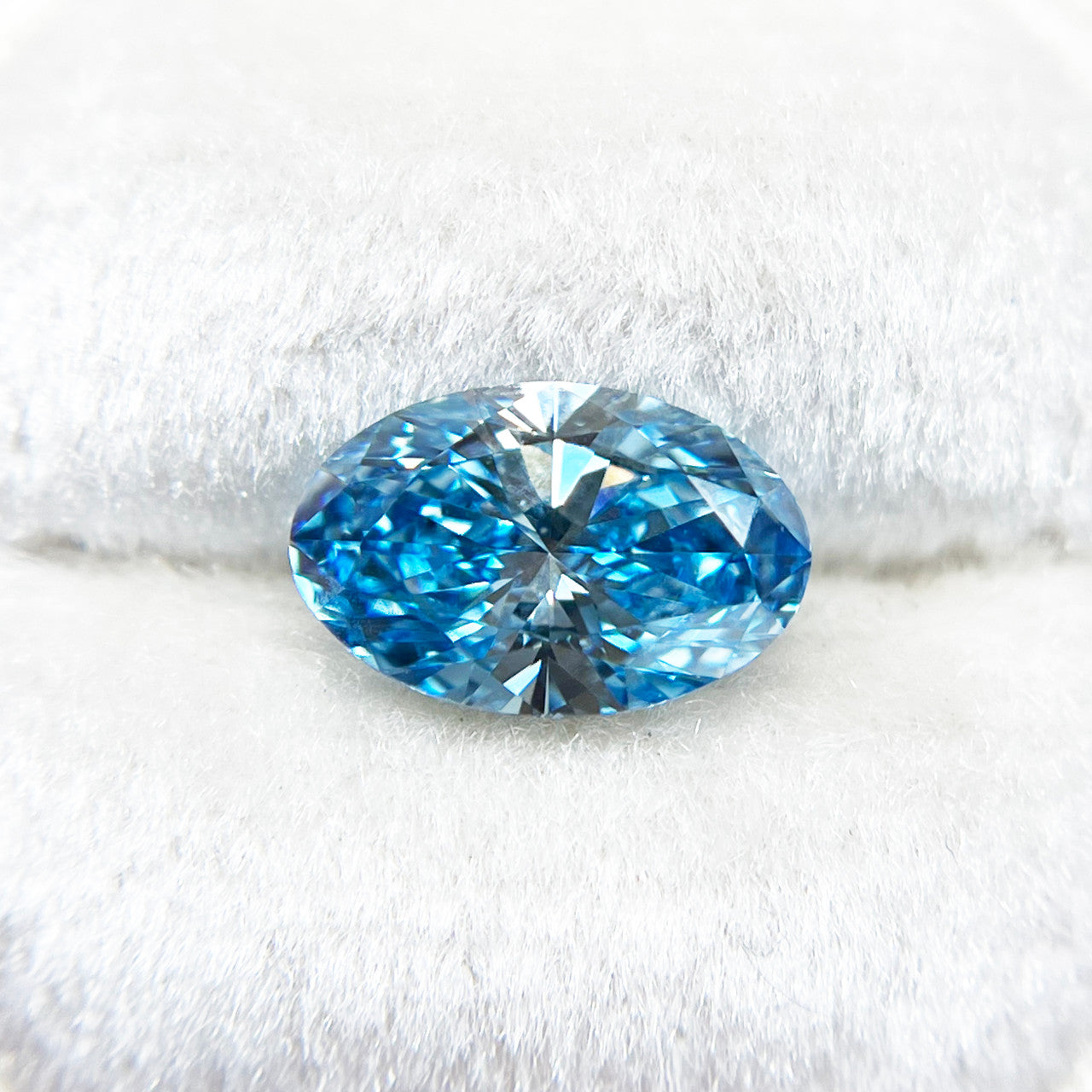 Oval Fancy Vivid Blue Lab Grown Diamond