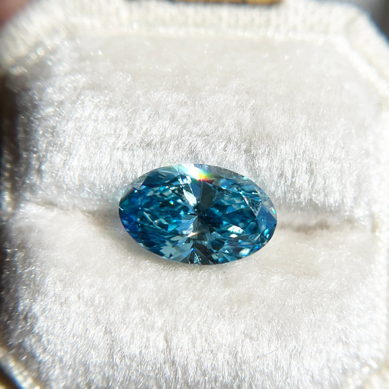 Oval Fancy Vivid Blue Lab Grown Diamond