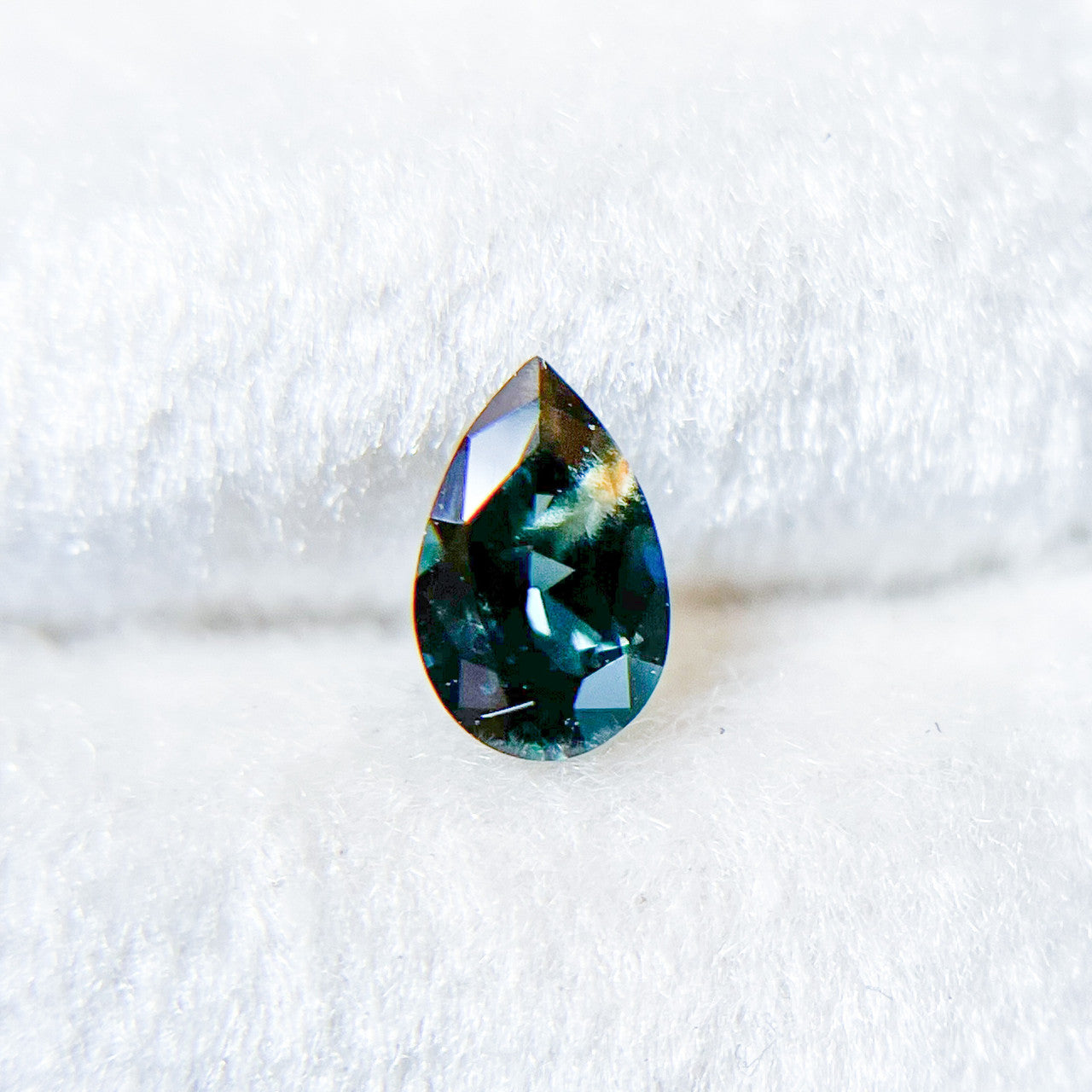 Teal Blue Pear Cut Australian Sapphire