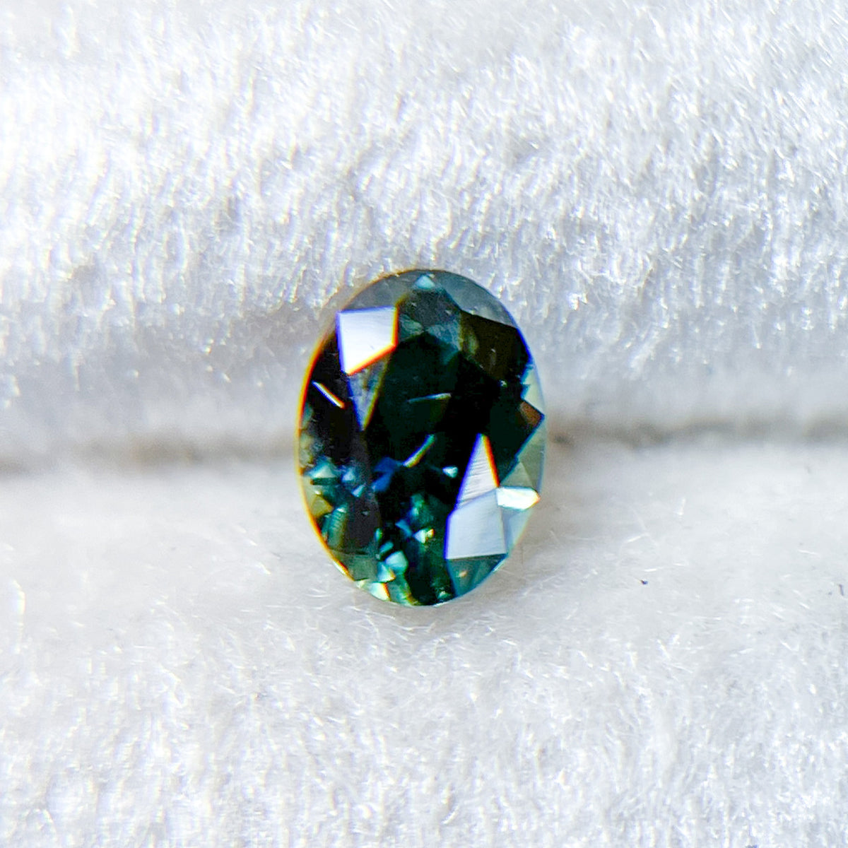 Teal Green Oval Cut Australian Sapphire