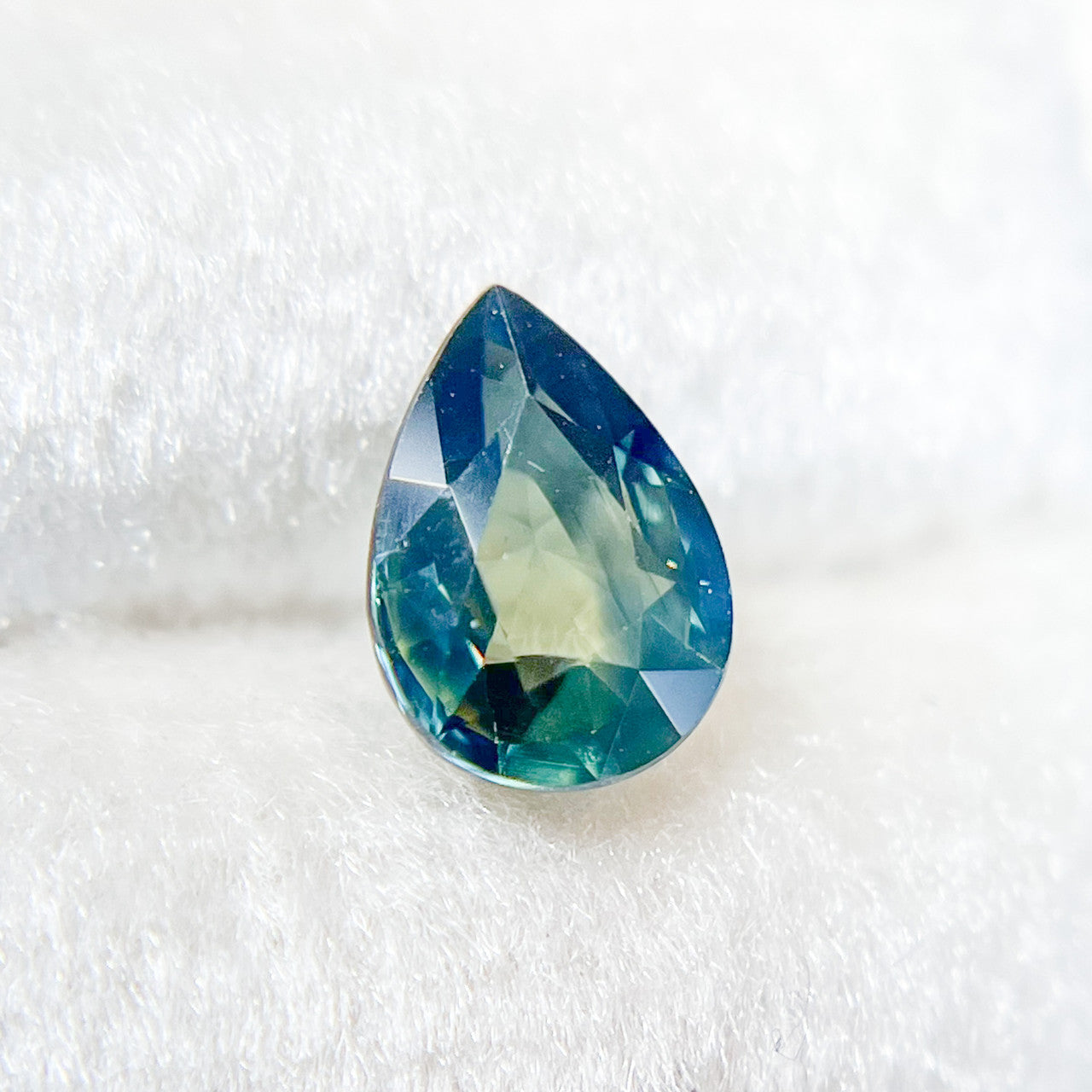 Bright Teal Pear Cut Australian Sapphire