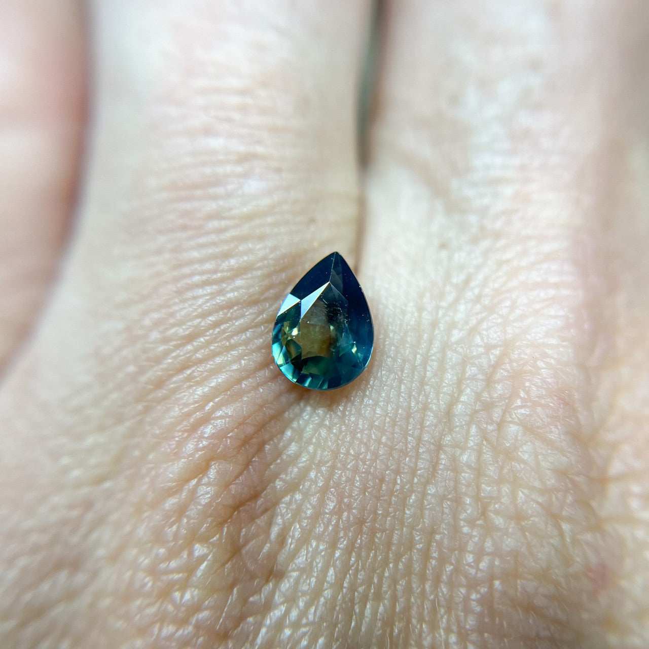 Bright Teal Pear Cut Australian Sapphire
