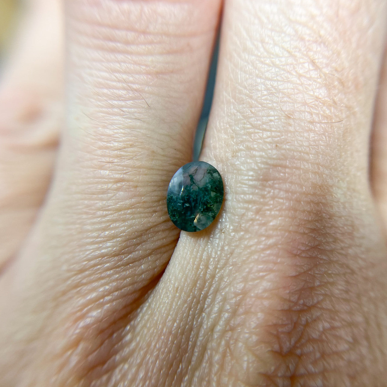 Oval Brilliant Cut Moss Agate - 1256