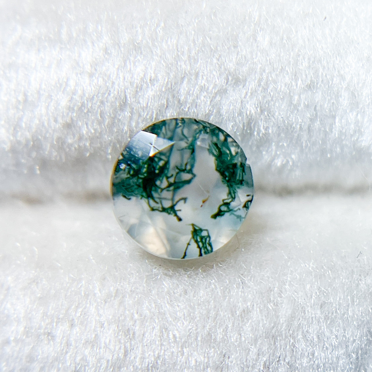 6mm Round Forest Green Moss Agate