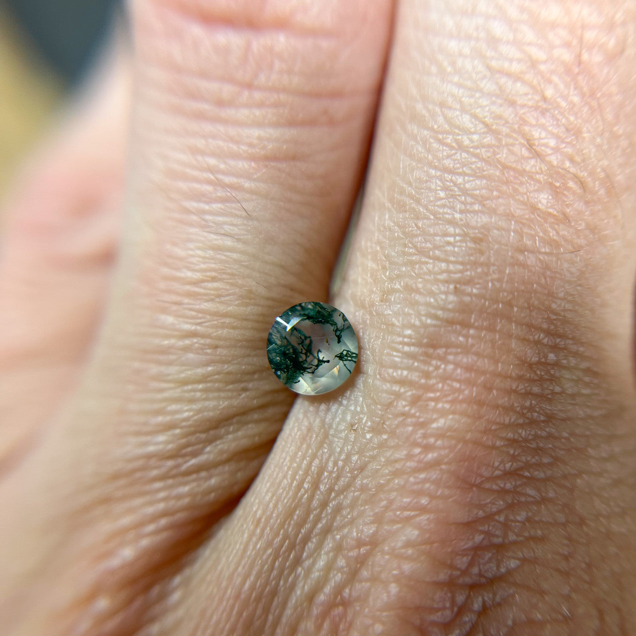6mm Round Forest Green Moss Agate