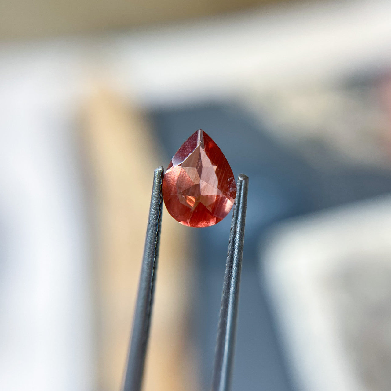 Vibrant Pink Pear Cut Oregon Sunstone