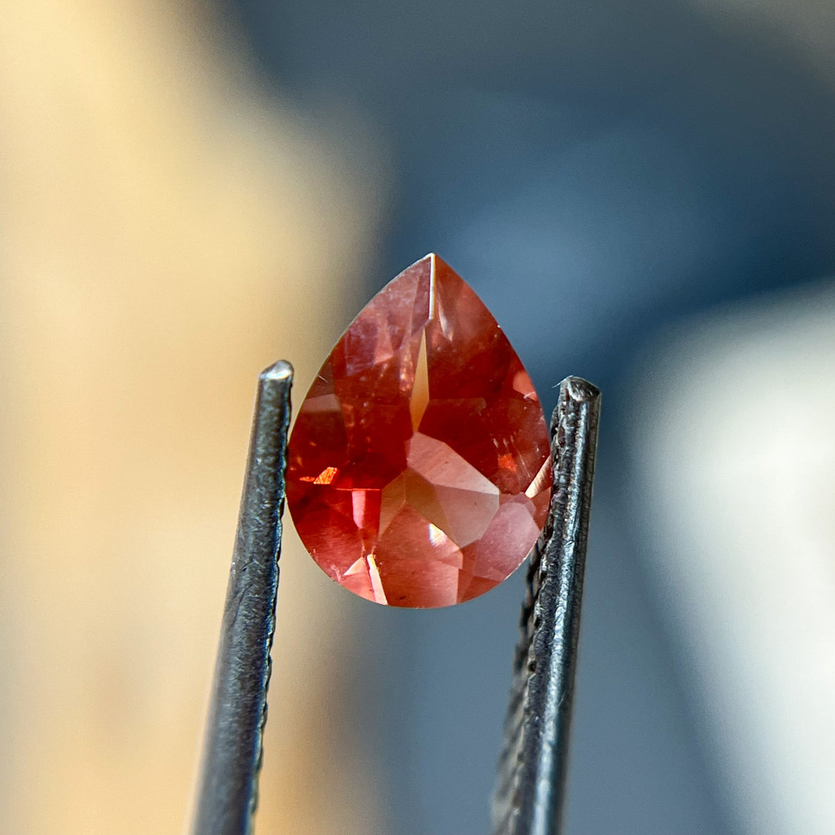 Dark Pink Pear Cut Oregon Sunstone