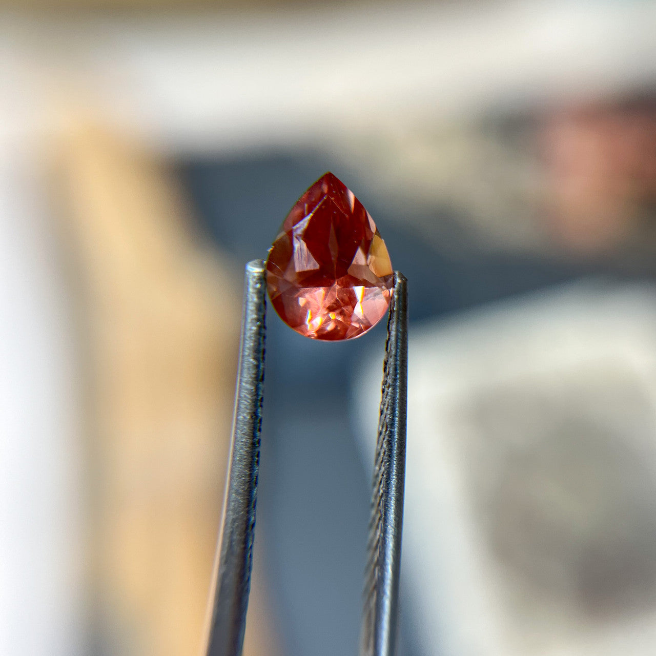 Pink Pear Cut Oregon Sunstone - 1263