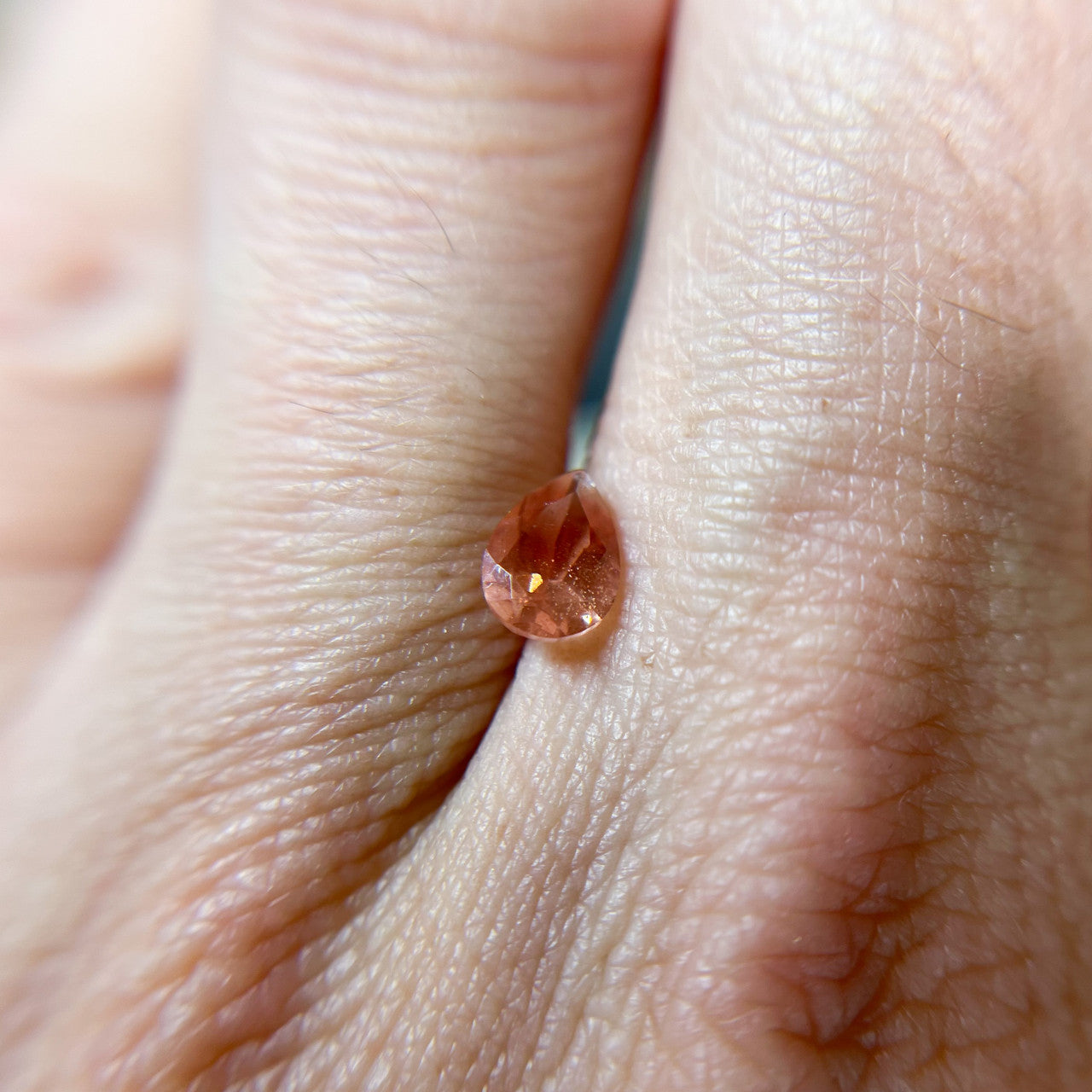 Glowing Pink Pear Cut Oregon Sunstone - 1265