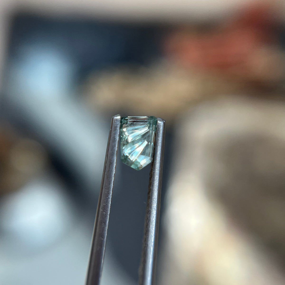 Blue Green Montana Sapphire Freeform Dreamscape™ Cut by John Dyer