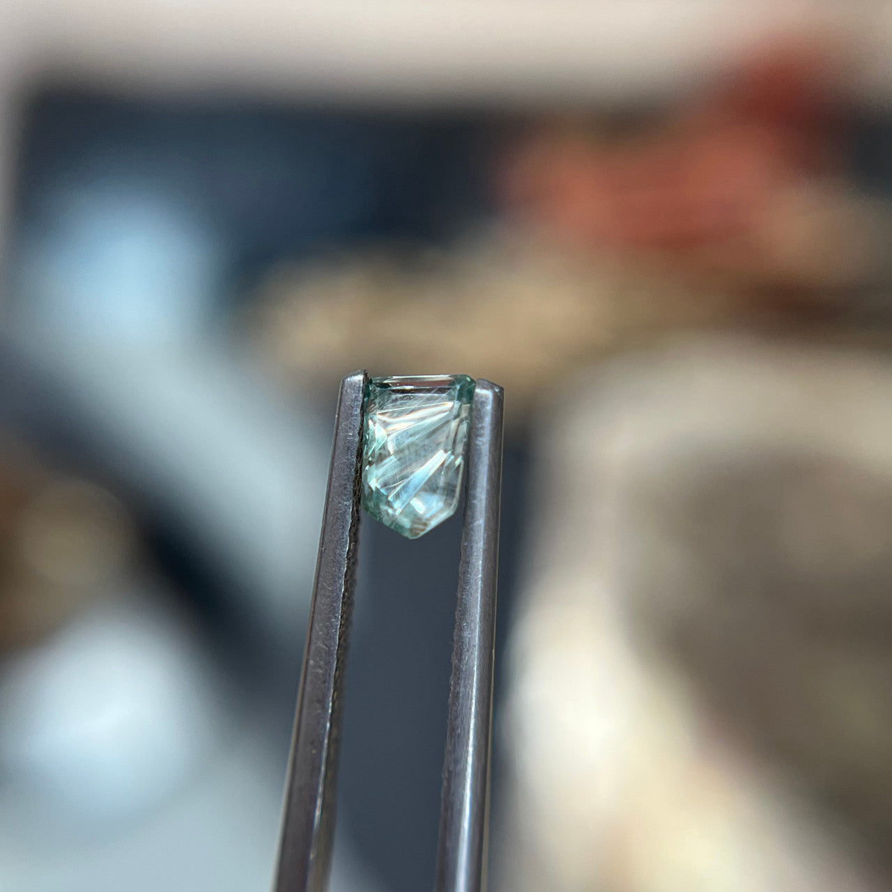 Blue Green Montana Sapphire Freeform Dreamscape™ Cut by John Dyer
