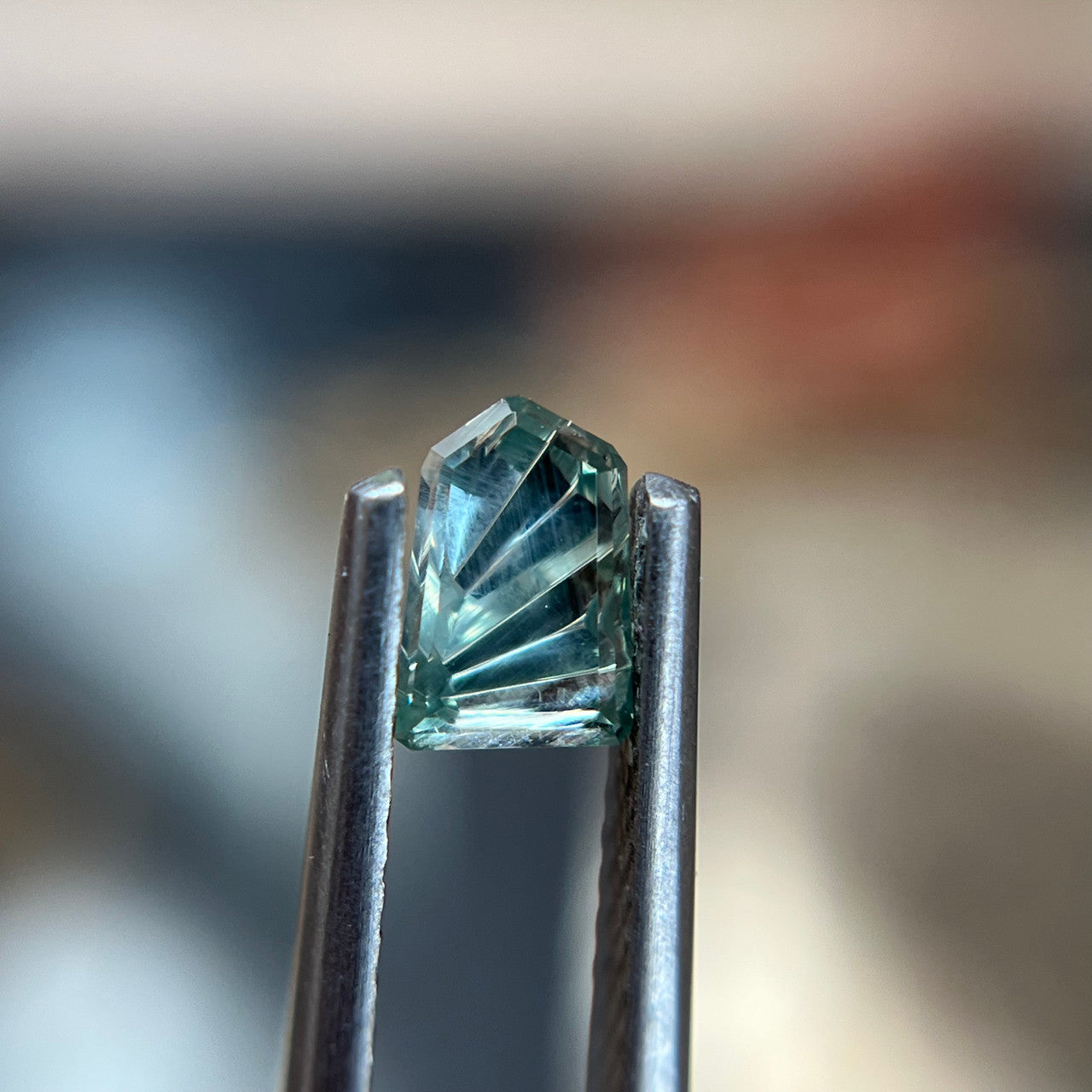 Blue Green Montana Sapphire Freeform Dreamscape™ Cut by John Dyer