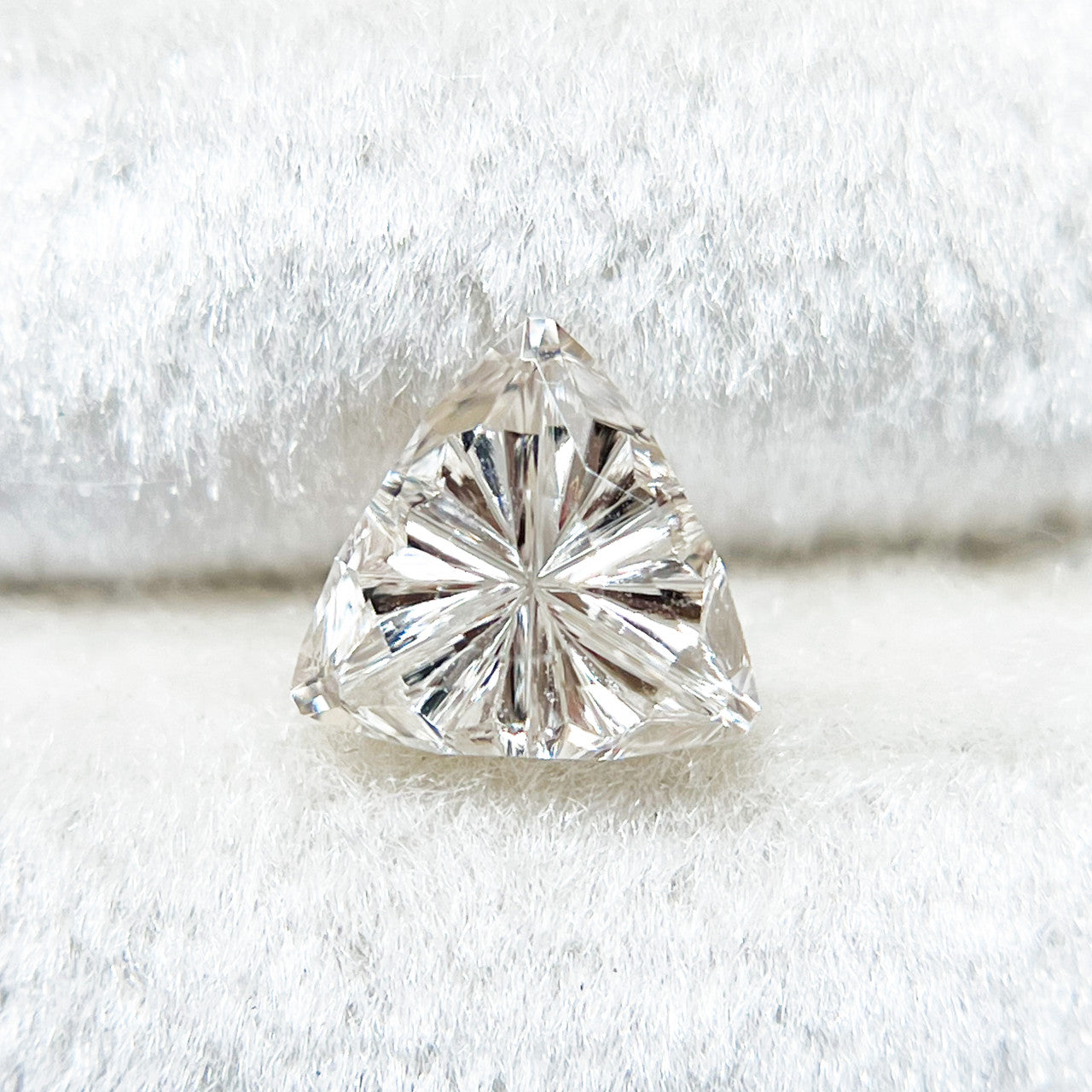 Trillion White Sapphire Starbrite™ Cut by John Dyer