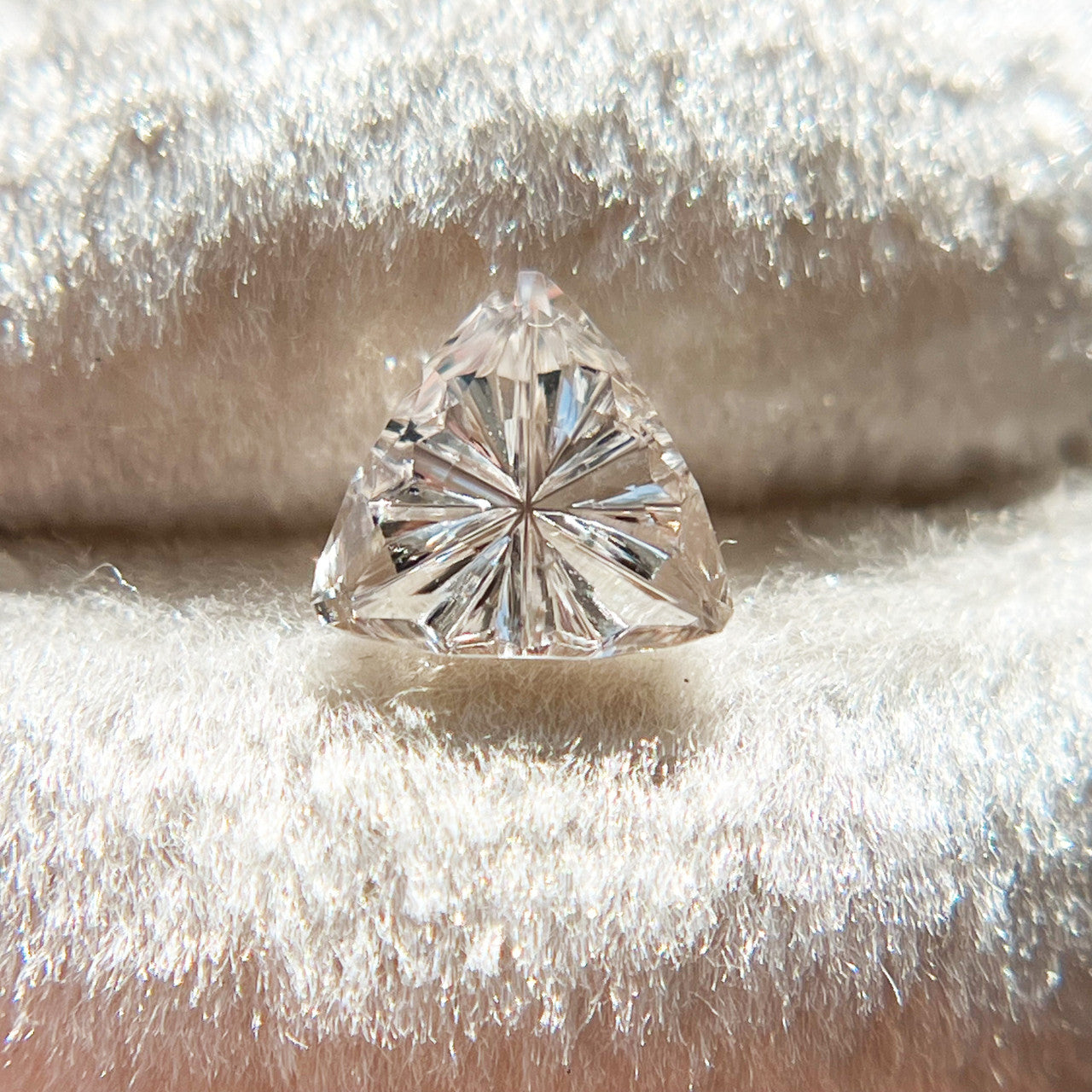 Trillion White Sapphire Starbrite™ Cut by John Dyer