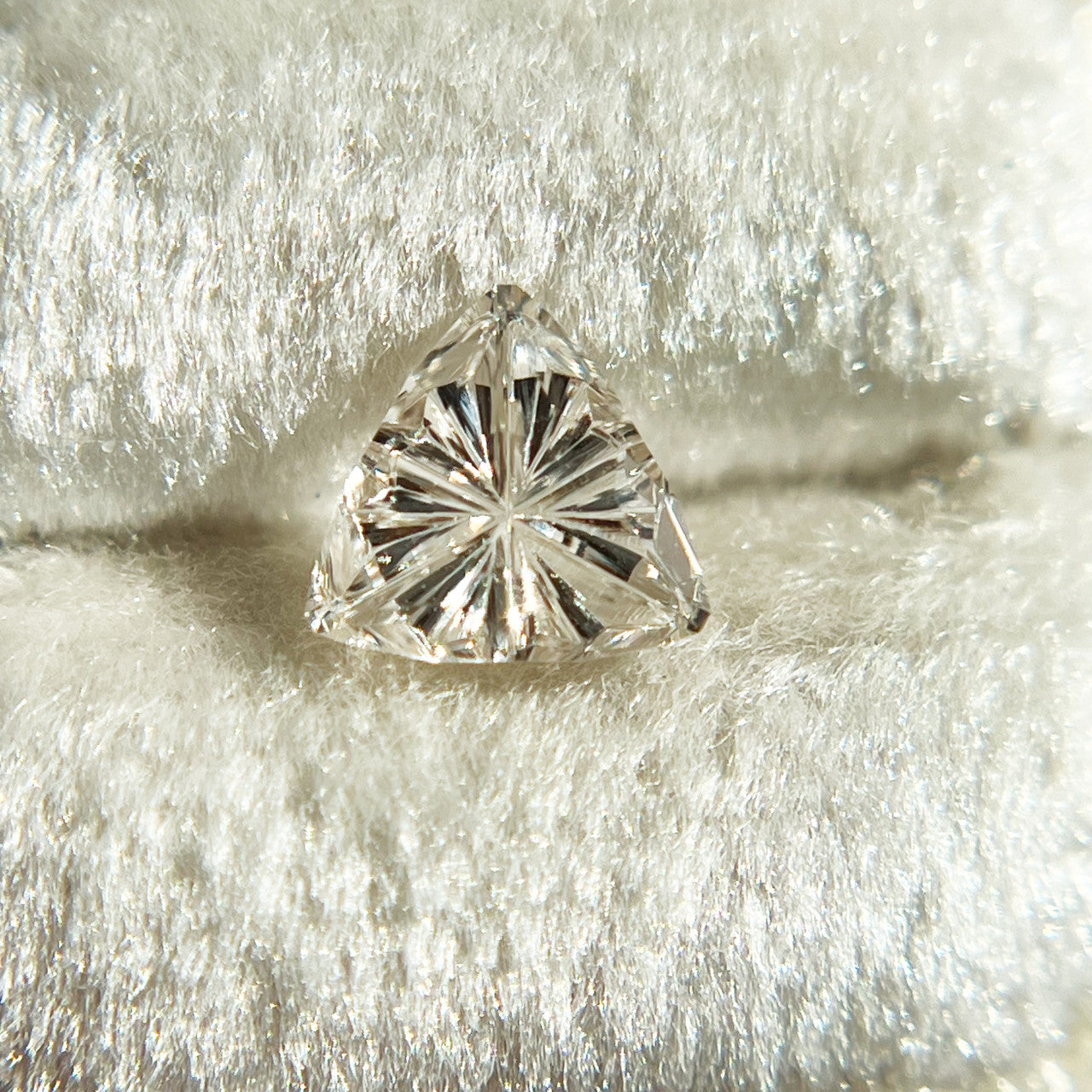 Trillion White Sapphire Starbrite™ Cut by John Dyer