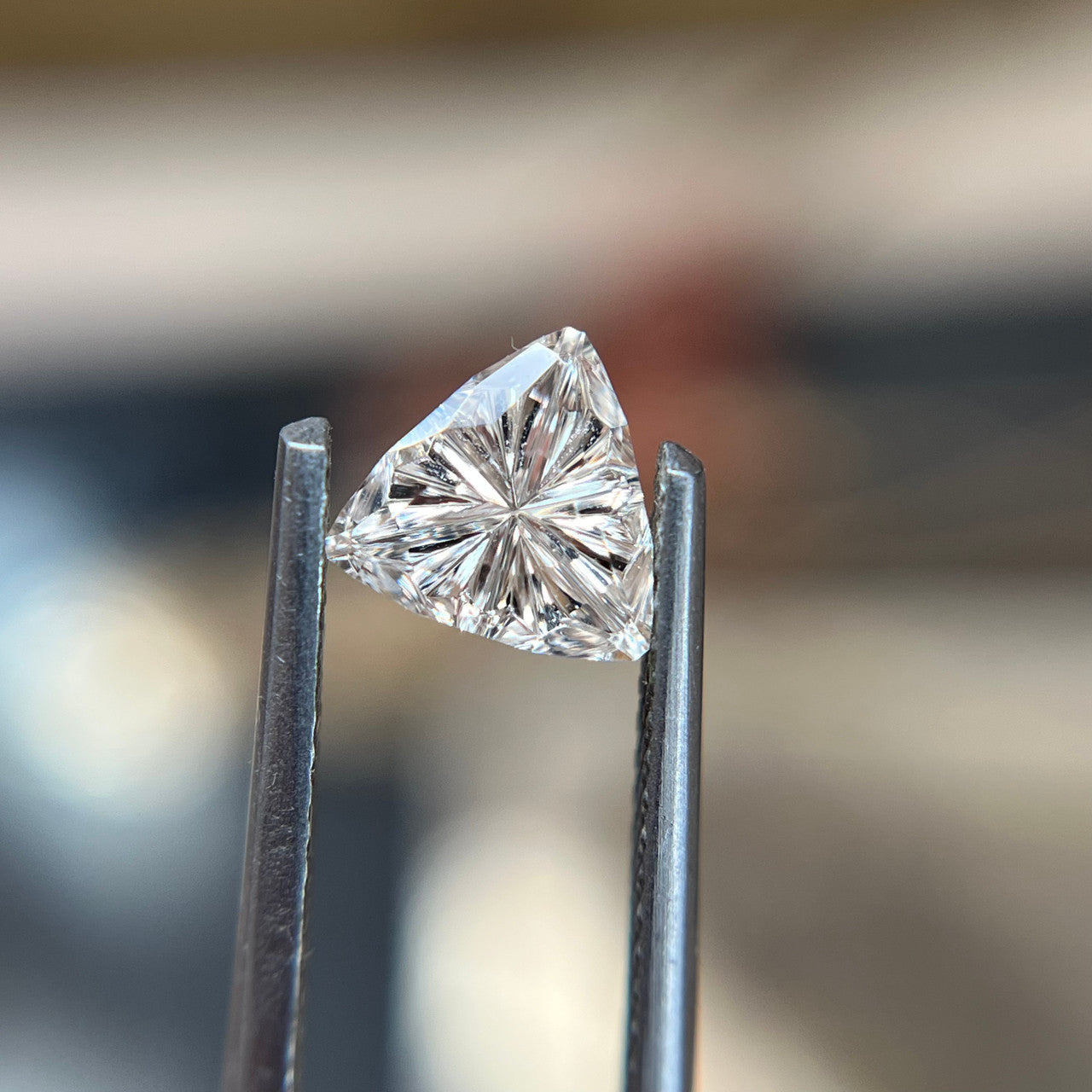Trillion White Sapphire Starbrite™ Cut by John Dyer