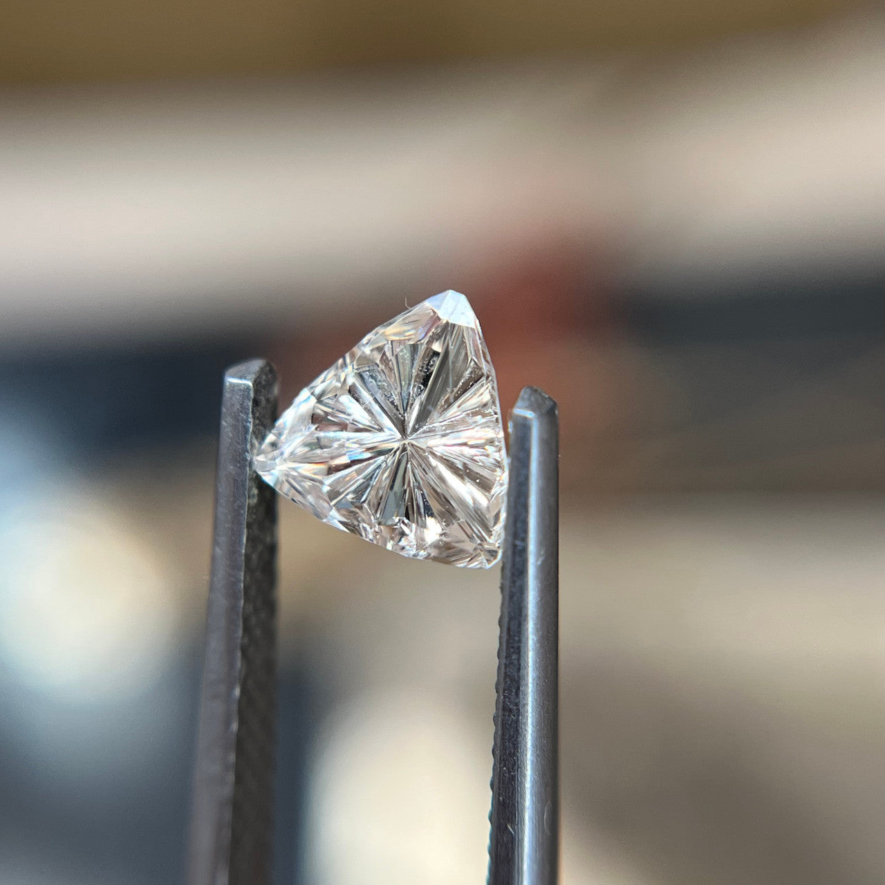 Trillion White Sapphire Starbrite™ Cut by John Dyer