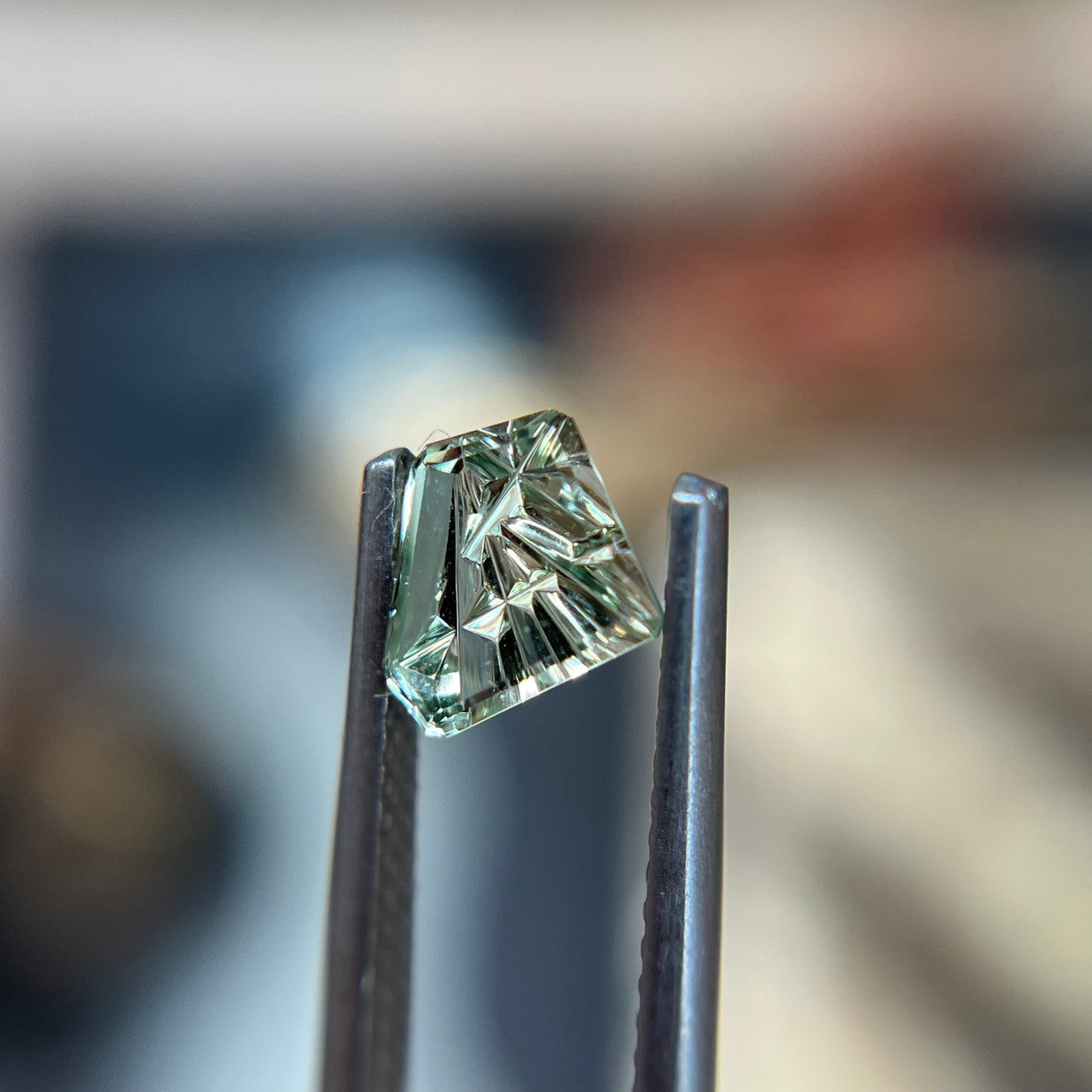 Light Green Montana Sapphire Freeform Dreamscape™ Cut by John Dyer