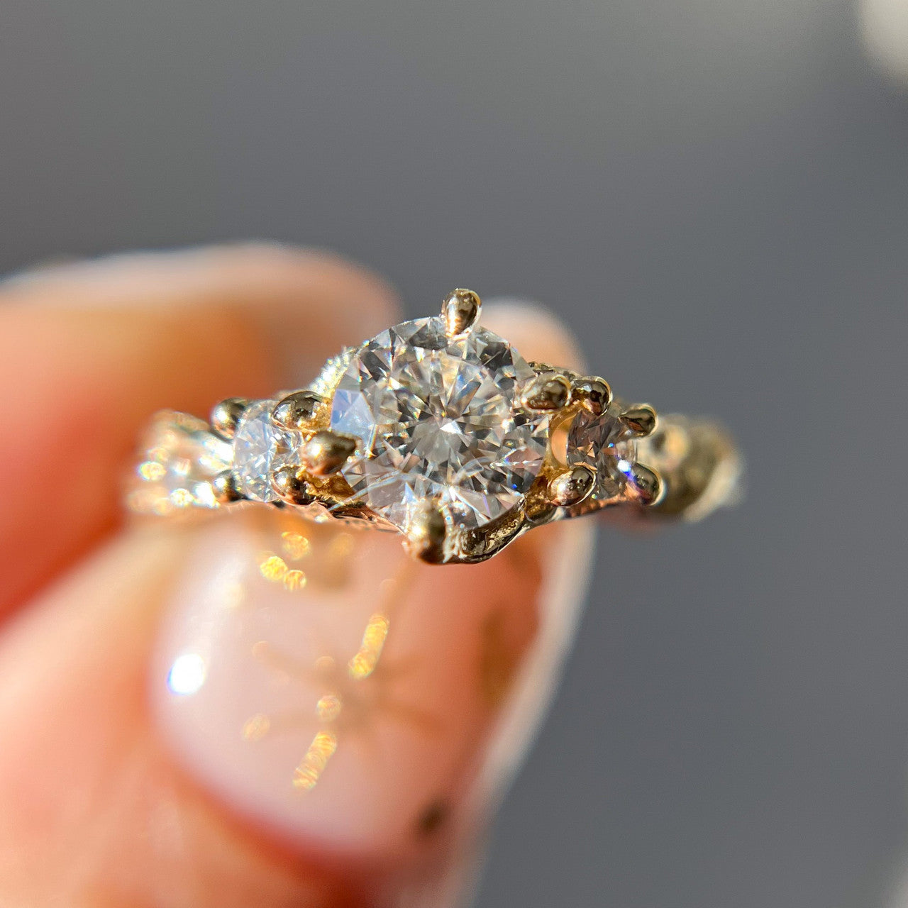 Woodland Diamond Three Stone Ring