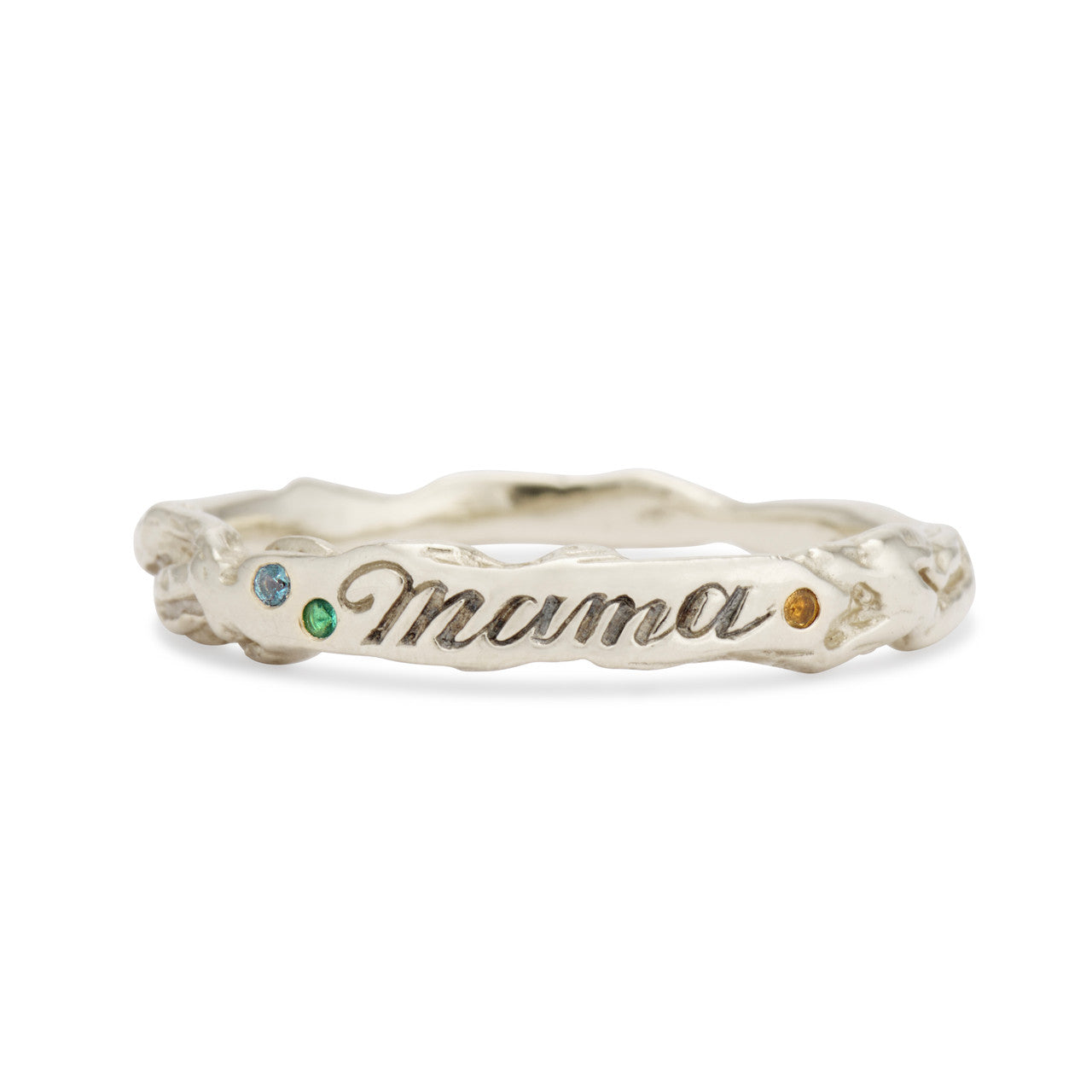 Mama Birthstone Signet Ring