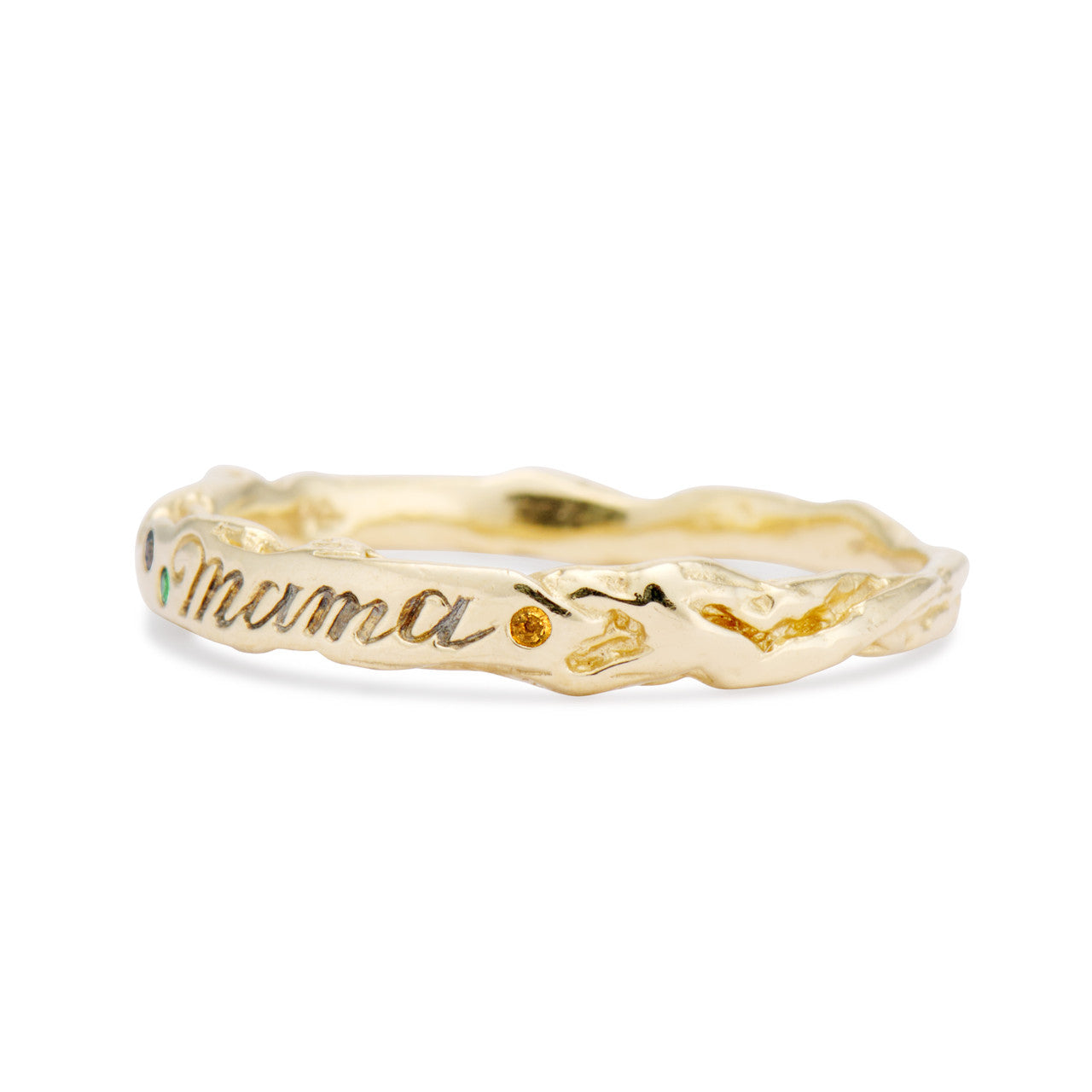 Mama Birthstone Signet Ring